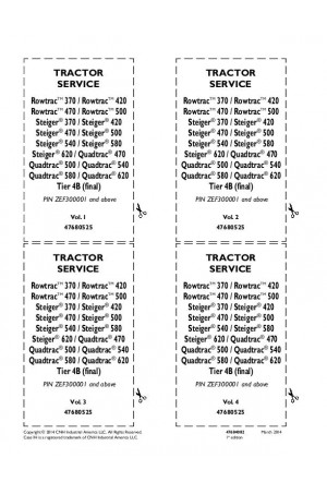 Case IH Quadtrac 470, Quadtrac 500, Quadtrac 540, Quadtrac 580, Quadtrac 620, Rowtrac 370, Rowtrac 420, Rowtrac 470, Rowtrac 500, Steiger 370, Steiger 420, Steiger 470, Steiger 500, Steiger 540, Steiger 580, Steiger 620 Service Manual