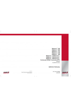 Case IH Magnum 250, Magnum 280, Magnum 310, Magnum 310 Rowtrac, Magnum 340, Magnum 340 Rowtrac, Magnum 380, Magnum 380 Rowtrac Service Manual