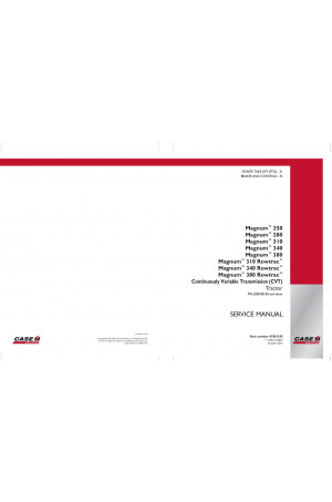 Case IH Magnum 250, Magnum 280, Magnum 310, Magnum 310 Rowtrac, Magnum 340, Magnum 340 Rowtrac, Magnum 380, Magnum 380 Rowtrac Service Manual