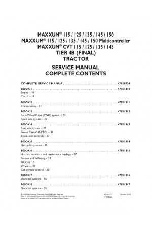 Case IH Maxxum 115, Maxxum 125, Maxxum 135, Maxxum 145, Maxxum 150 Service Manual