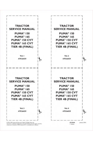 Case IH Puma 150, Puma 150 CVT, Puma 165, Puma 165 CVT Service Manual