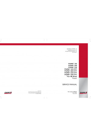 Case IH Puma 185, Puma 185 CVT, Puma 200, Puma 200 CVT, Puma 220, Puma 220 CVT, Puma 240 CVT Service Manual