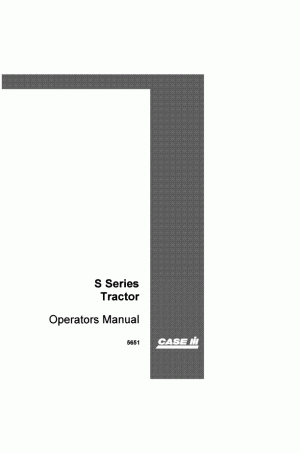 Case IH S, SC Operator`s Manual