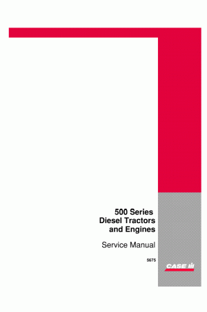 Case IH 500, 600, 900 Service Manual