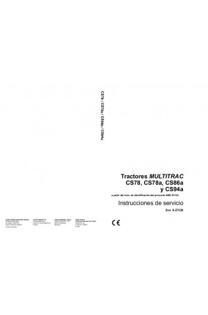 Case IH CS78, CS78a, CS86a Operator`s Manual