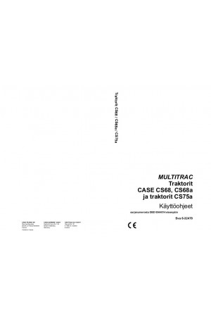 Case IH CS68, CS75A Operator`s Manual