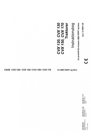 Case IH 120, 130, 150, 170 Operator`s Manual