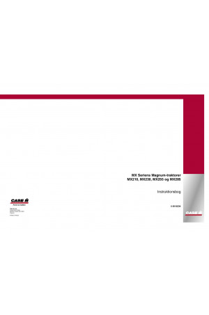 Case IH MX210, MX230, MX255, MX285 Operator`s Manual