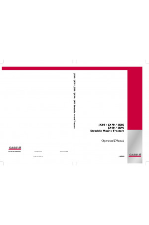 Case IH JX60, JX70, JX80, JX90, JX95 Operator`s Manual