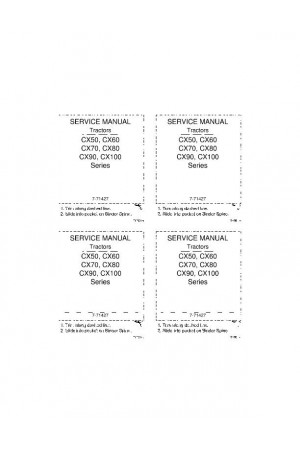 Case IH CX, CX100, CX50, CX60, CX70, CX80, CX90 Service Manual