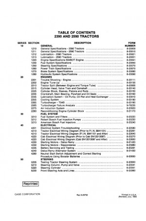Case IH 2390, 2590 Service Manual