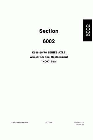 Case IH 60, 70 Service Manual