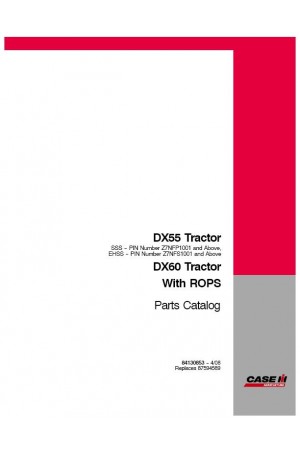 Case IH DX55, DX60 Parts Catalog