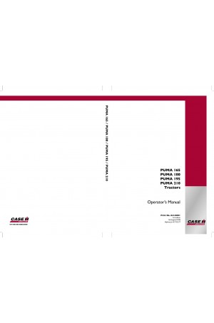 Case IH Puma 165, Puma 180, Puma 195, Puma 210 Operator`s Manual