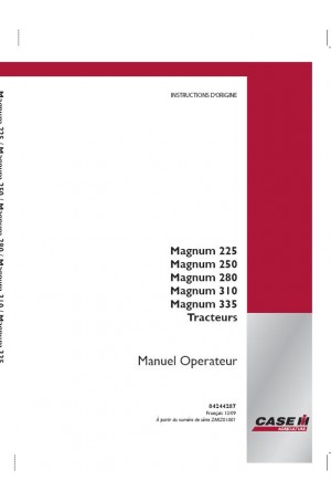 Case IH Magnum 225, Magnum 250, Magnum 310, Magnum 335 Operator`s Manual