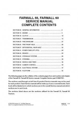 Case IH Farmall 55, Farmall 60 Service Manual