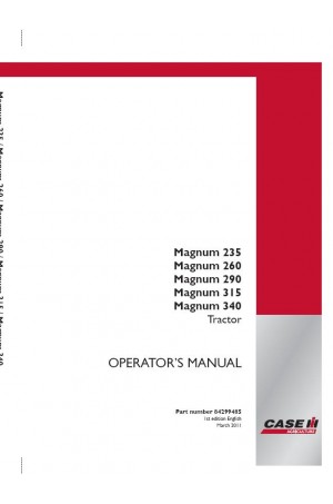 Case IH Magnum 235, Magnum 260, Magnum 290, Magnum 315, Magnum 340 Operator`s Manual