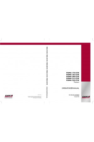 Case IH Puma 170, Puma 180, Puma 185, Puma 200, Puma 215, Puma 230 Operator`s Manual