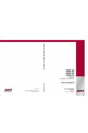 Case IH Puma 165, Puma 180, Puma 195, Puma 210 Operator`s Manual