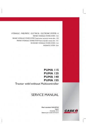 Case IH Puma 115, Puma 125, Puma 140, Puma 155 Service Manual