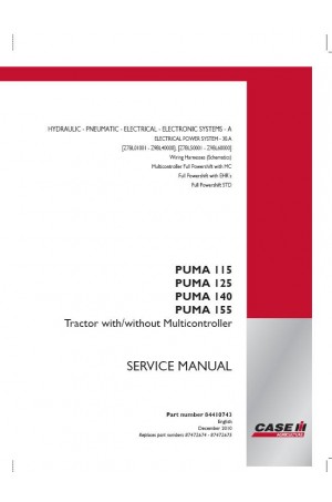 Case IH Puma 115, Puma 125, Puma 140, Puma 155 Service Manual