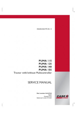 Case IH Puma 115, Puma 125, Puma 140, Puma 155 Service Manual