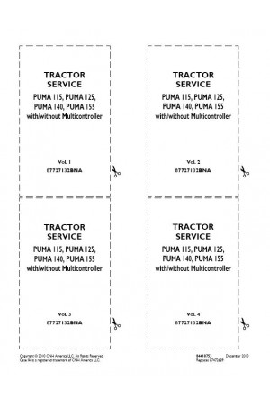 Case IH Puma 115, Puma 125, Puma 140, Puma 155 Service Manual