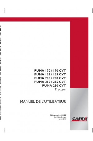 Case IH Puma 170, Puma 185, Puma 200, Puma 215, Puma 230 Operator`s Manual