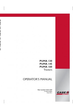 Case IH Puma 130, Puma 145, Puma 160 Operator`s Manual