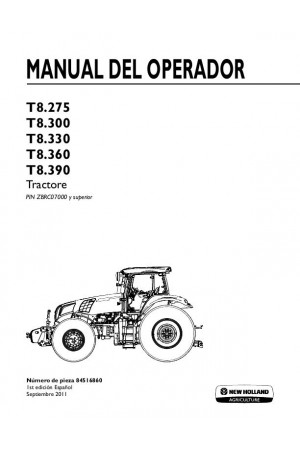 Case IH T8.275, T8.300, T8.330, T8.360, T8.390 Operator`s Manual