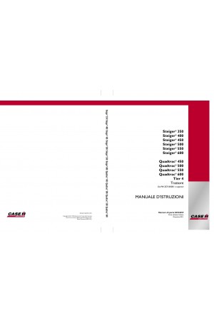 Case IH Quadtrac 450, Quadtrac 500, Quadtrac 550, Quadtrac 600, Steiger 350, Steiger 400, Steiger 450, Steiger 500, Steiger 550, Steiger 600 Operator`s Manual