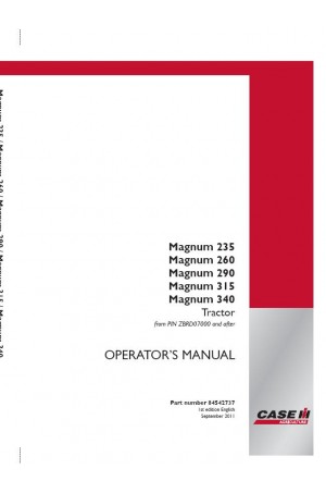Case IH Magnum 225, Magnum 260, Magnum 290, Magnum 315, Magnum 340 Operator`s Manual