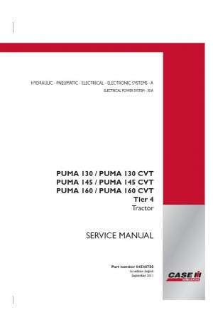 Case IH Puma 130, Puma 145, Puma 160 Service Manual