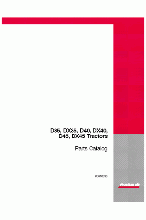 Case IH D35, D40, D45, DX35, DX40, DX45 Parts Catalog