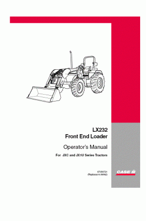 Case IH LX232 Operator`s Manual