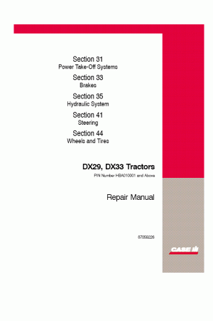 Case IH DX29, DX33 Service Manual