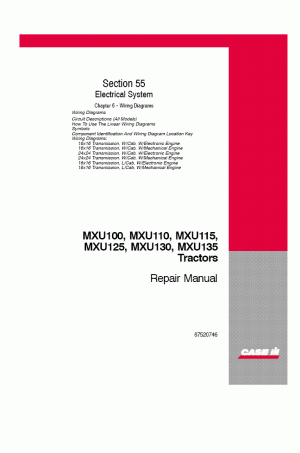 Case IH MXU100, MXU110, MXU115, MXU125, MXU130, MXU135 Service Manual