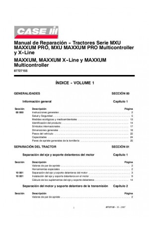 Case IH MXU115, MXU120, MXU125, MXU130, MXU140 Service Manual