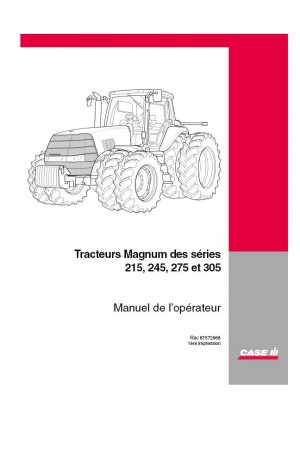 Case IH 215, 245, 275, 305 Operator`s Manual