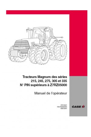 Case IH 215, 245, 275, 305 Operator`s Manual