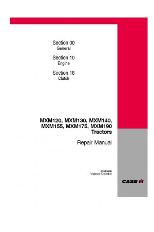 Case IH MXM120, MXM130, MXM140, MXM155, MXM175, MXM190 Service Manual