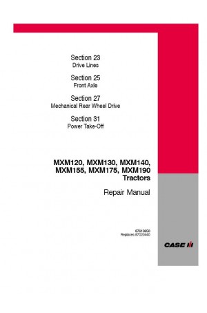 Case IH MXM120, MXM130, MXM140, MXM155, MXM175, MXM190 Service Manual