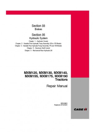 Case IH MXM120, MXM130, MXM140, MXM155, MXM175, MXM190 Service Manual