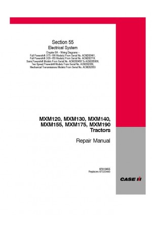 Case IH MXM120, MXM130, MXM140, MXM155, MXM175, MXM190 Service Manual