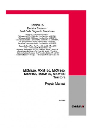 Case IH MXM120, MXM130, MXM140, MXM155, MXM175, MXM190 Service Manual