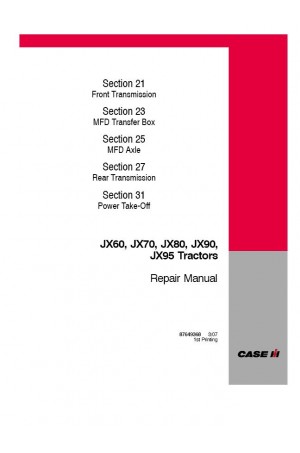 Case IH JX60, JX70, JX80, JX90, JX95 Service Manual