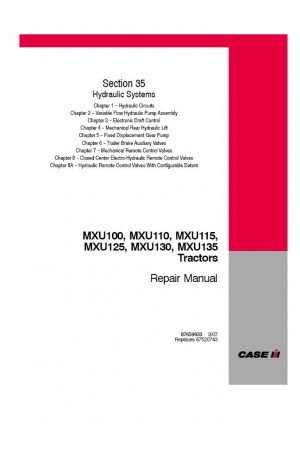 Case IH MXU100, MXU110, MXU115, MXU125, MXU130 Service Manual