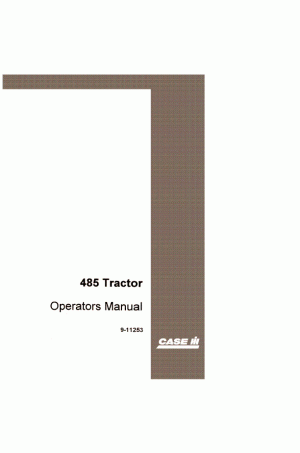 Case IH 485 Operator`s Manual