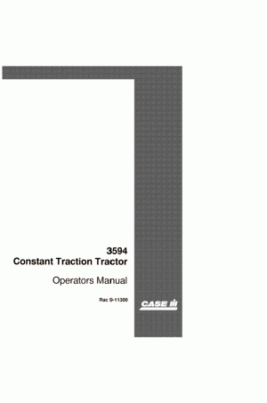 Case IH 3594 Operator`s Manual