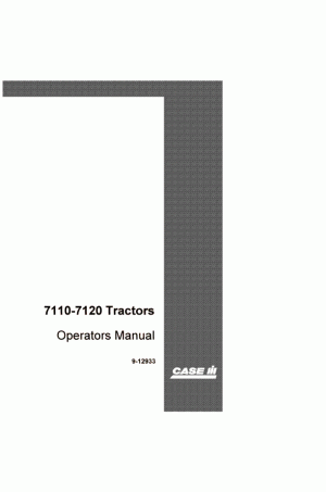 Case IH 7110, 7120 Operator`s Manual